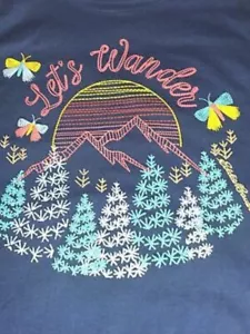 Girl's Eddie Bauer 3 Pack Tee Shirts Size Large (14-16) Navy Purple Blue - Picture 1 of 4