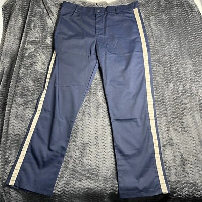 Mens Costume Police Pants Size L Regular Navy with Tan Stripe - Image 1 of 4