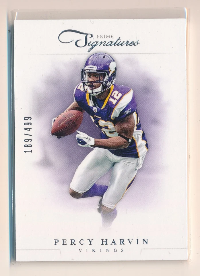 PERCY HARVIN 2012 PRIME SIGNATURES #45 #/499 *MINNESOTA VIKINGS* - Image 1 of 1