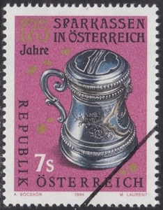 Specimen, Austria Sc1662 Saving Bank 175th Anniversary, Coin Bank - Picture 1 of 1