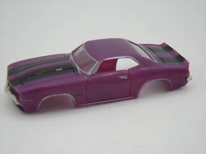 MODEL MOTORING PURPLE W/ BLACK '69 CAMARO Z28 SHELL ~ NEW ~ FITS AURORA TJET - Picture 1 of 7