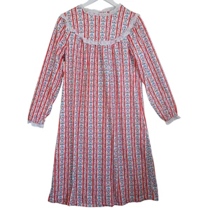 Lanz of Salzburg Girls Nightgown Size X Large 14/16 Tyrolean Red Heart Floral - Picture 1 of 12