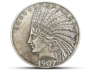 Antique Liberty Indian Head Ten-Dollars Coin - Great American Commemorative - Picture 1 of 4