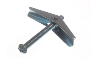 New 50 X Plasterboard Spring Toggle + Screws Hollow Wall Anchors M5 X 50mm - One - Picture 1 of 1