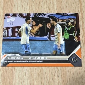 2023 Topps Now MLS 73 DANIEL GAZDAG JULIAN CARRANZA PHILADELPHIA UNION ORANGE /5