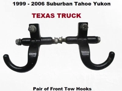 15709129 15709128 99 a 06 Silverado Yukon ganchos de remolque delanteros izquierdo y derecho OEM Foto 1 de 4