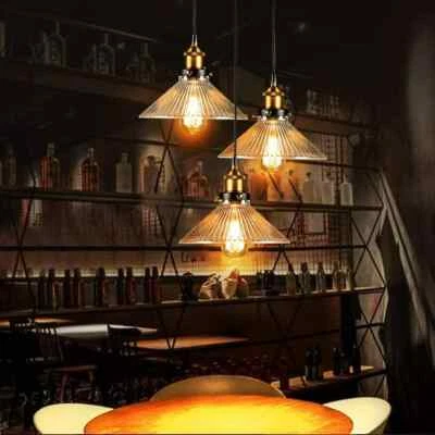 25cm CLOCHE GLASS SHADE RETRO INDUSTRIAL BEDROOM WALL LAMP SCONCE Edison LIGHT - Image 1 of 4