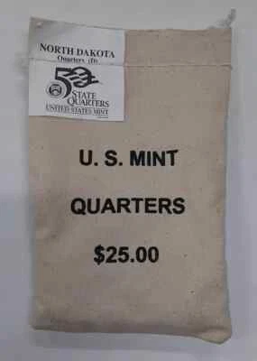 2006 D North Dakota Unopened State Quarter Bag $25 (100 Coin) US Mint "BU"! - Image 1 of 4