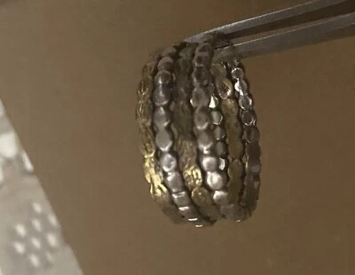 SILPADA Sterling Stacked Metal Ring R3477 Brass SZ 10 - Image 1 of 4