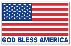 10x6 Inch GOD BLESS AMERICA USA Flag Sticker Decal - Picture 1 of 1