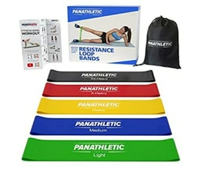 SET 5 BANDAS ELASTICAS FITNESS CINTAS ELÁSTICAS DE RESISTENCIA Y GUÍA EJERCICIO - Imagen 1 de 8