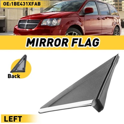 Moldura de bandera de espejo lado del conductor izquierdo para Chrysler Town & Country 2008-2016 Foto 1 de 4