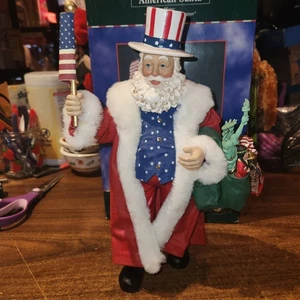 Figura Musical Americana de Papá Noel de Kurt Adler Fabriche juega estrellas y estrellas - Imagen 1 de 11