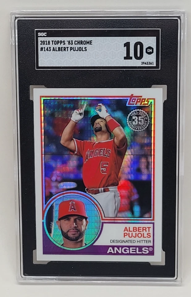 Albert Pujols #143 - 2018 Topps '83 Chrome - SGC 10 GEM - Image 1 of 2