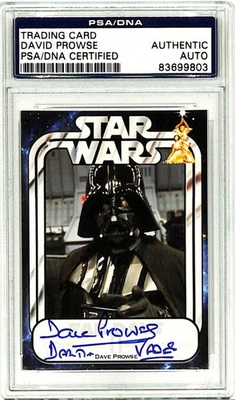 2008 Star Wars OPX Fan Days DAVE PROWSE Darth Vader Signed Card PSA/DNA SLABBED - Image 1 of 3