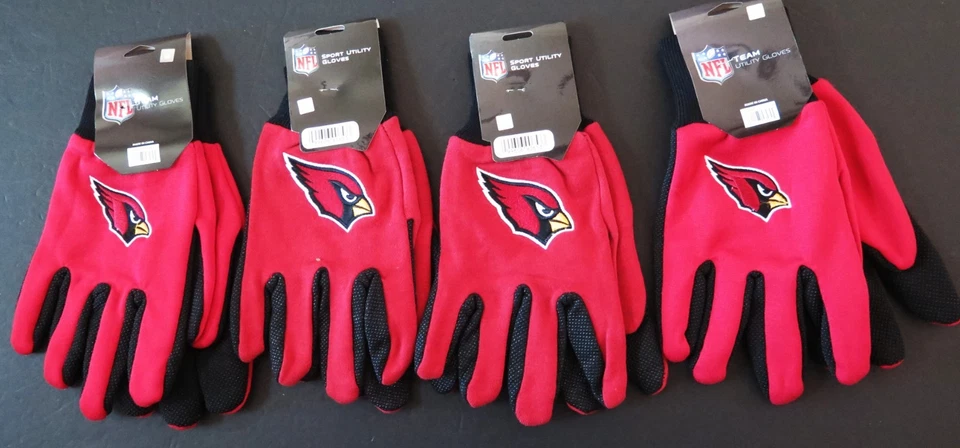 FOUR PAIR OF ARIZONA CARDINALS, SPORT UTILITY GLOVES INVENTORY CLOSEOUT - Image 1 of 1