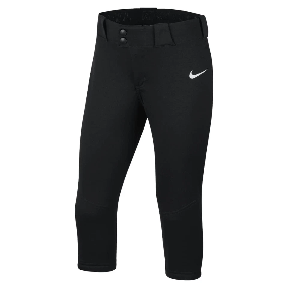 Pantalones de softbol Nike para niñas grandes Vapor Select negros | blancos TALLA M 15 - 16 AÑOS Foto 1 de 3
