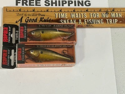 LOT OF 2 RAPALA TWITCHIN' RAP TWR-8 TWR08 TOPWATER FISHING LURE GOLDEN FLASH - Image 1 of 4