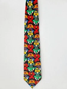 Sesame Street Neck Tie Colorful Character Print Peekaboo - Picture 1 of 2
