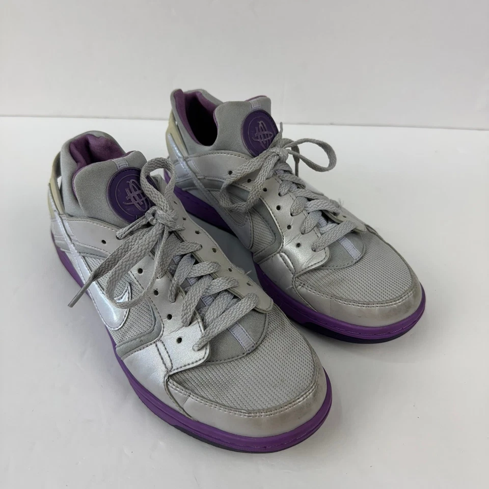 Кроссовки баскетбольные женские Nike Air Huarache Run 2012 размер 7,5 серые фиолетовые - Изображение 1 из 4