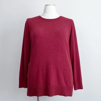 Suéter Ann Taylor LOFT Plus Pointelle Tejido Manga Abullonada Nuevo con Etiquetas Foto 1 de 4