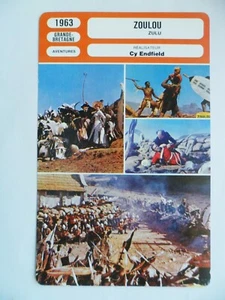 CARTE FICHE CINEMA 1963 ZOULOU Stanley Baker Jack Hawkins Ulla Jacobsson James B - Photo 1/2