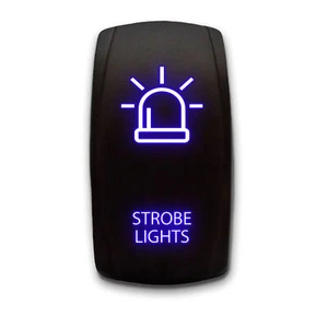 [Luci stroboscopiche] Interruttore a bilanciere SPST a 5 pin inciso al laser, 20 A, blu - Foto 1 di 5