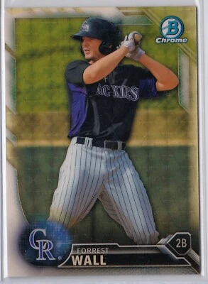 2016 Bowman Chrome Baseball FORREST WALL Superfractor BCP179 #1/1  1 of 1 HOT! - Image 1 of 2