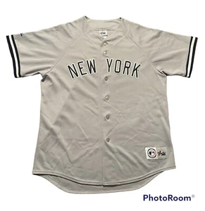 Majestic NY New York Yankees #7 Mickey Mantle ROAD GRAY GREY Jersey Size XL - Picture 1 of 7