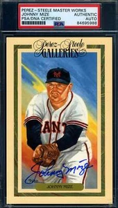 Johnny Mize PSA DNA Signed Perez Steele Master Works Galleries Autograph - Picture 1 of 1
