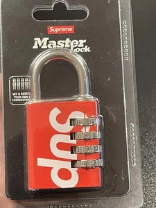 Supreme Masterlock Numeric Lock Red Brand New - Picture 1 of 2