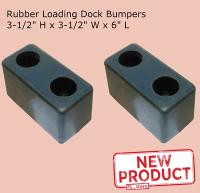 2 PACK Loading Dock Bumpers 6 in Rubber Boat Warehouse Trailer Truck Bolt On NEW - Image 1 of 4