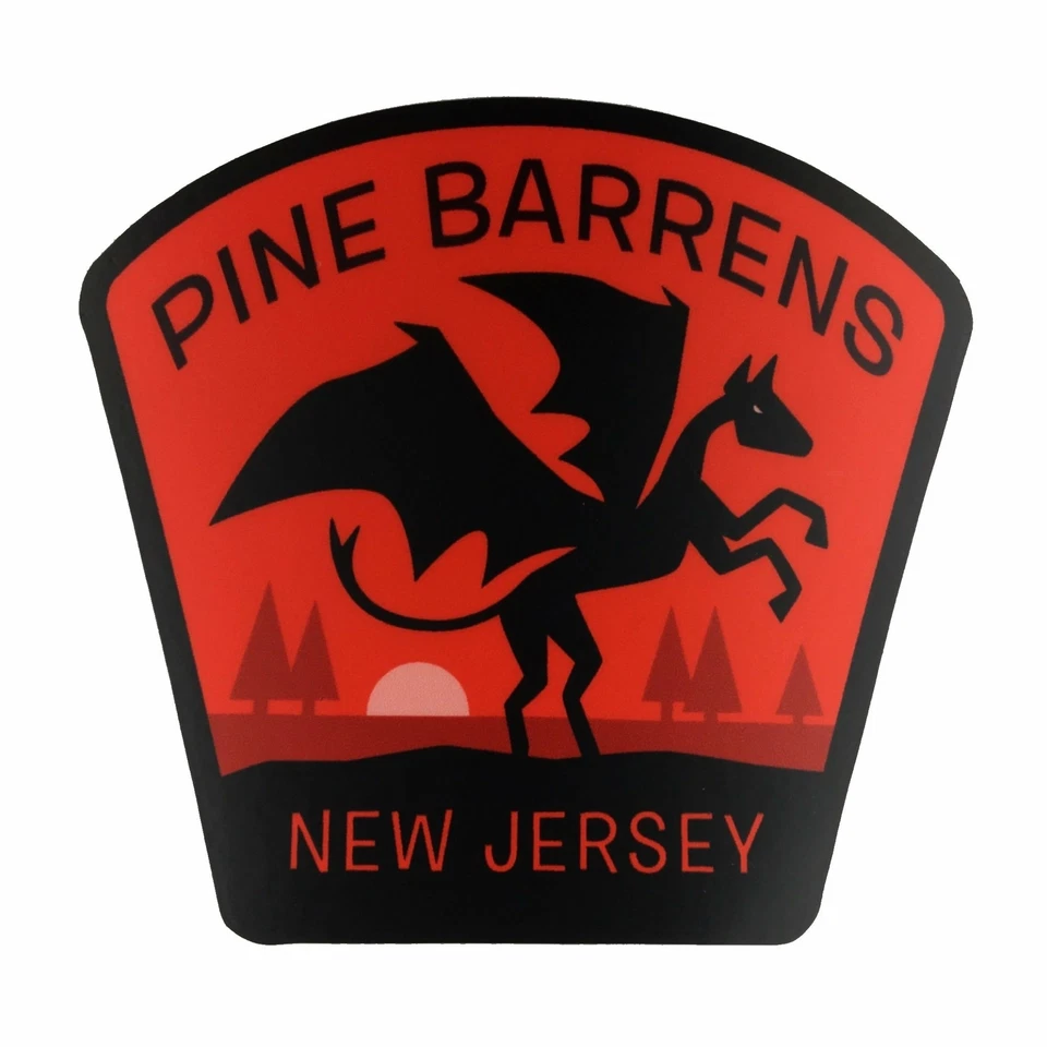 MONSTEROLOGIST Pine Barrens, New Jersey Travel Sticker | Jersey Devil | cryptozoology