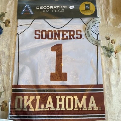 Bandera de jardín Oklahoma Sooners, nueva, 12x18”, doble cara Foto 1 de 2