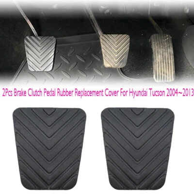 2Pcs Brake Clutch Pedal Rubber Replacement Pads Cover For Hyundai Tucson 2004-13 - Image 1 of 4