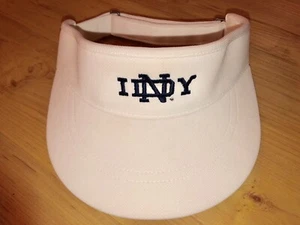 Notre Dame UND Fightin’ Irish “Indy” Indiana Logo White Sun Visor Cap Hat - Picture 1 of 6