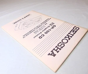 Seikosha Graphic Printer GP-100 CD Owner's Manual booklet small 28 pg - Picture 1 of 4