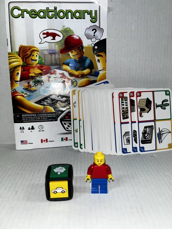 LEGO Creationary Replacement Parts: Lego Man, Game Cards, Instruction, & Die - Image 1 of 4