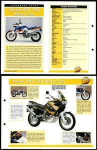 Honda XRV 750 Africa Twin - Legendary Bikes - Mega Bikes Hachette Fold-Out Card - Picture 1 of 1