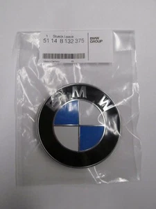 BMW Genuine BRAND NEW Hood/Trunk Roundel Emblem, FITS Many BMW Model 51148132375 - Picture 1 of 4
