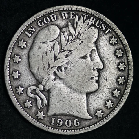 1906-D Barber Silver Half Dollar CHOICE FINE+ FREE SHIPPING E361 JEM Cover