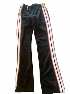 Small Real Authentic Black + Bk Orange/Wh TrimCheerleading Varsity Warm Up Pants - Picture 1 of 3