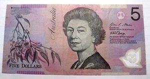 Australia $5.00 Five Dollars Note - Circulated - Picture 1 of 2