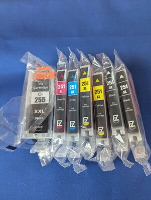 Canon Pixma Printer Ink C255 XXL Black 251 XL Black 251 XL Yellow Cyan Magenta - Image 1 of 2