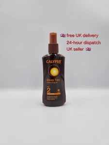 Calypso SPF 2 Spray Tan Oil Deep Tan Sun Oil Tanning Oil spray Water Resistant - Picture 1 of 8