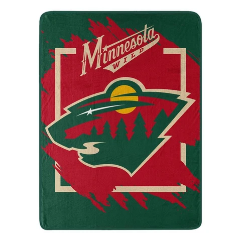 Minnesota Wild 46x60 Dimensional Design Raschel Throw Blanket [NEW] NHL Fleece Cover