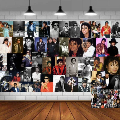 Michael Jackson Star Fans Decoration  Photo Background Party Banner 5X3ft - Image 1 of 4