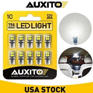 10X AUXITO LED Baúl Área Carga Bombilla Lámparas 168 192 194 2825 2821 T10 Blanco - Imagen 1 de 10