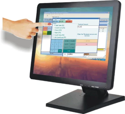 Affordable Quality 17 in. Touch screen Monitor for PC's -Adjustable stand height - Image 1 of 3