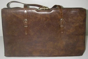 Vintage 1960s Women's Handbag Purse Satchel Faux Leather Clasp UNUSED - Picture 1 of 7